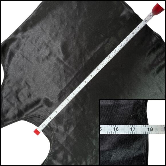 Cinema Shimmery Black Satin Ladies Camisole Cami Tank Top No Stretch - Picture 7 of 8